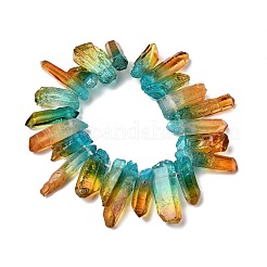 Two Tone Natural Quartz Crystal Beads Strands&nbsp;G-Z131-K01-05