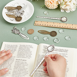 38pcs 14 Styles Alloy with  Iron Bookmark Cabochon Setting&nbsp;FIND-NB0005-25
