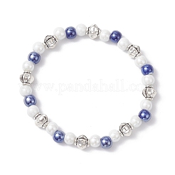 3Pcs 3 Colors Handmade Porcelain & Alloy Beaded Stretch Bracelets for Women&nbsp;BJEW-JB12472
