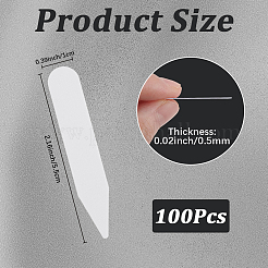 100Pcs PVC Shirt Collar Stays&nbsp;DIY-CN0003-59B