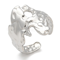 Irregular 304 Stainless Steel Open Cuff Rings for Unisex&nbsp;RJEW-Q003-01P