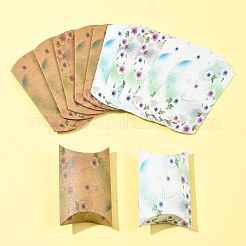 30Pcs 2 Styles Flower Printed Paper Pillow Gift Boxes&nbsp;CON-FS0001-21B