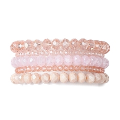 30Pcs 30 Styles Faceted Round Glass Beaded Stretch Bracelet Sets&nbsp;BJEW-JB10423