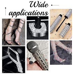 4 Rolls 4 Style Glass Self Adhesive Hotfix Rhinestone Ribbon Trimming&nbsp;DIY-PH0013-85
