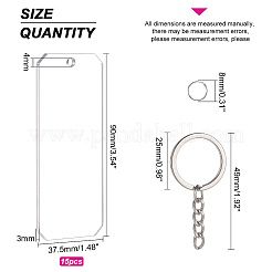 DIY Transparent Acrylic Keychain Clasps Making Kits&nbsp;DIY-BC0001-66
