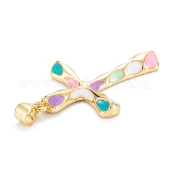 Brass Enamel Pendants&nbsp;KK-M220-06G