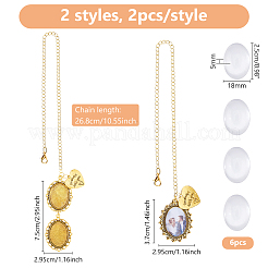 DIY Oval & Heart Alloy Graduation Cap Fringe Pendant Decoration Making Kits&nbsp;HJEW-DC00043