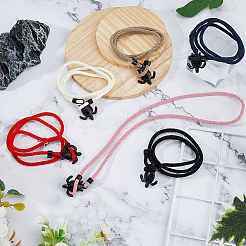 6Pcs 6 Colors Polyester Cord Two Loops Wrap Bracelets Set with Alloy Tortoise Clasps&nbsp;BJEW-FI0001-25