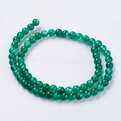 Natural Green Onyx Agate Beads Strands&nbsp;G-G583-6mm-11