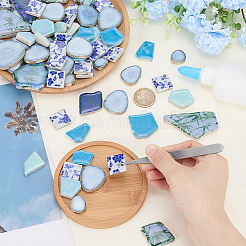 500G 4 Styles Mosaic Tiles Porcelain Cabochons&nbsp;DIY-SP0007-73