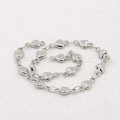 Tarnish Resistant 304 Stainless Steel Heart Chains&nbsp;CHS-K001-53-4mm