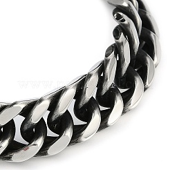 304 Stainless Steel Cuban Link Chain Bracelets for Men&nbsp;BJEW-B102-10AS