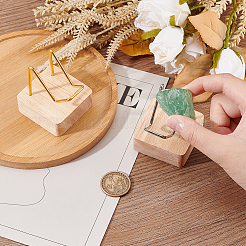 2Pcs 2 Colors Square Wooden Mineral Crystal Display Stands&nbsp;ODIS-FG0001-59
