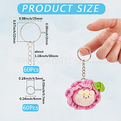 60Pcs Iron Split Key Rings&nbsp;DIY-SP0004-17P