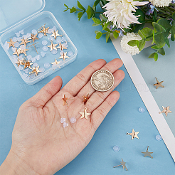 30Pcs Brass Stud Earring Findings&nbsp;KK-BBC0003-74