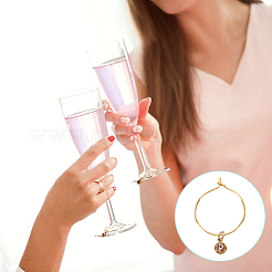 14Pcs 14 Colors Stainless Steel Rhinestone Wine Glass Charms&nbsp;AJEW-BC00020