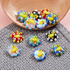 12Pcs 6 Colors Handmade Lampwork Beads&nbsp;LAMP-OC0001-28