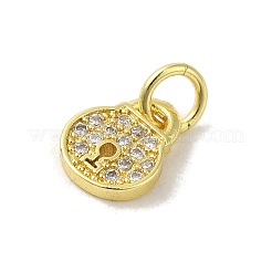 Brass Micro Pave Cubic Zirconia Charms&nbsp;KK-M283-28B-01