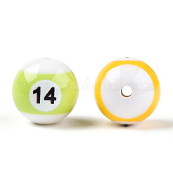 Opaque Resin Billiards Beads&nbsp;RESI-T057-01
