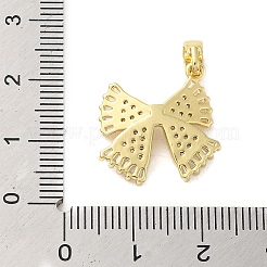 Brass Micro Pave Cubic Zirconia Pendants&nbsp;KK-E105-01G-01