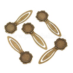 Iron Bookmark Cabochon Setting&nbsp;PALLOY-S033-09AB-NR