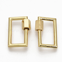 Brass Screw Carabiner Lock Charms&nbsp;KK-T047-10G