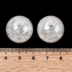Bubblegum AB Color Transparent Crackle Acrylic Round Beads&nbsp;CACR-R011-20mm-03