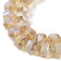 Electroplate Transparent Glass Beads Strands&nbsp;EGLA-I018-AB04