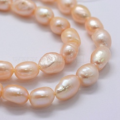 Natural Cultured Freshwater Pearl Beads Strands&nbsp;PEAR-K004-03B-01