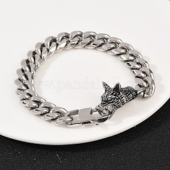 304 Stainless Steel Cuban Chain Bracelets for Men&nbsp;BJEW-I321-01ASP