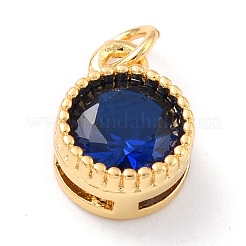 Real 18K Gold Plated Brass Inlaid Cubic Zirconia Charms&nbsp;ZIRC-L100-081G