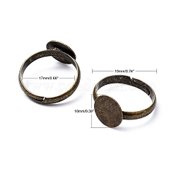 Brass Pad Ring Base Findings&nbsp;EC022-NFAB