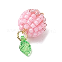 Glass Seed Beaded Berry Fruit Pendants&nbsp;PALLOY-MZ00729-02