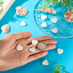 10Pcs Natural Shell Heart Pendants&nbsp;SHEL-TA0001-39
