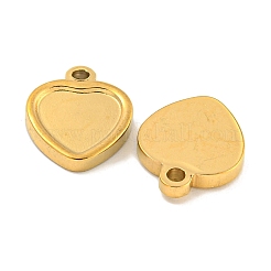 Ion Plating(IP) 304 Stainless Steel Pendant Cabochon Settings&nbsp;STAS-P365-11G