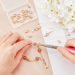 24Pcs 3 Styles Brass Pave Clear Cubic Zirconia Connector Charms&nbsp;KK-FH0006-33