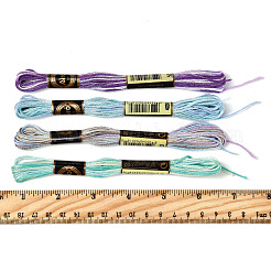 24 Skeins 6 Colors 6-Ply Polyester Embroidery Floss&nbsp;OCOR-FS0001-04