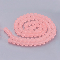 Baking Paint Transparent Glass Bead Strands&nbsp;GLAA-S031-10mm-28