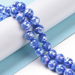 Electroplate Opaque Glass Beads Strands&nbsp;EGLA-H101-01D