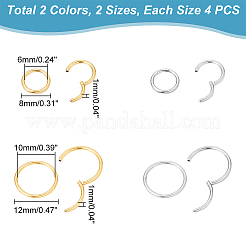 16Pcs 4 Styles 304 Stainless Steel Twister Clasps&nbsp;STAS-UN0040-53