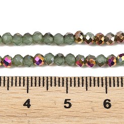 Electroplate Glass Beads Stradns&nbsp;EGLA-H114-02B-13