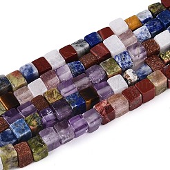 Natural & Synthetic Mixed Gemstone Beads Strands&nbsp;G-T143-34