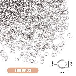 1000Pcs 304 Stainless Steel Open Jump Rings&nbsp;STAS-DC0016-02