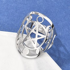 Non-Tarnish 304 Stainless Steel Adjustable Rings&nbsp;RJEW-P080-01P