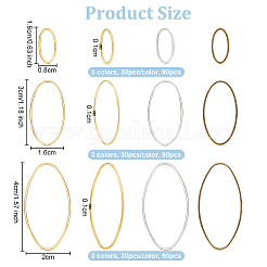 270Pcs 9 Styles Brass Linking Rings&nbsp;KK-OC0001-50