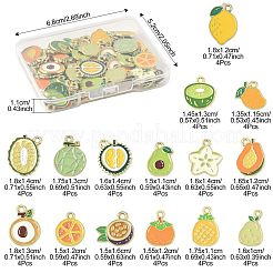 60Pcs 15 Styles Fruit Alloy Enamel Charms&nbsp;ENAM-FS0003-54
