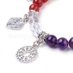Natural Gemstone Charm Bracelets&nbsp;BJEW-P179-06