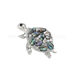 Turtle Abalone Shell/Paua Shell Brooch Pins&nbsp;PW-WG9DCD1-01