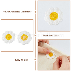60Pcs Flower Polyester Ornament Accessories&nbsp;DIY-HS0002-29