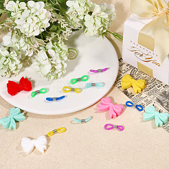 34Pcs 17 Styles Bowknot Food Grade Eco-Friendly Silicone Focal Beads&nbsp;SIL-BC0001-06